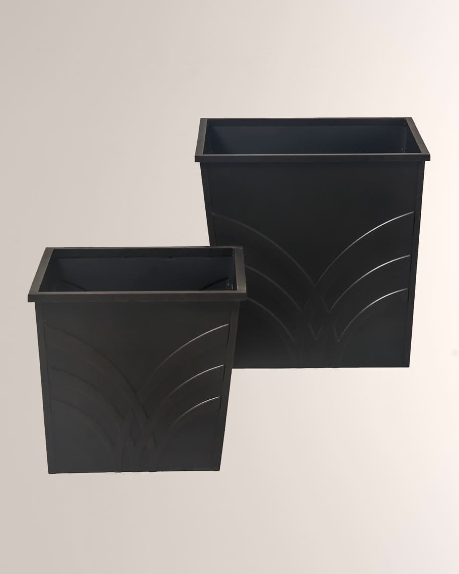 Image 2 of 2: Palm Outdoor 2-Pack Planter Boxes, 18" & 24"