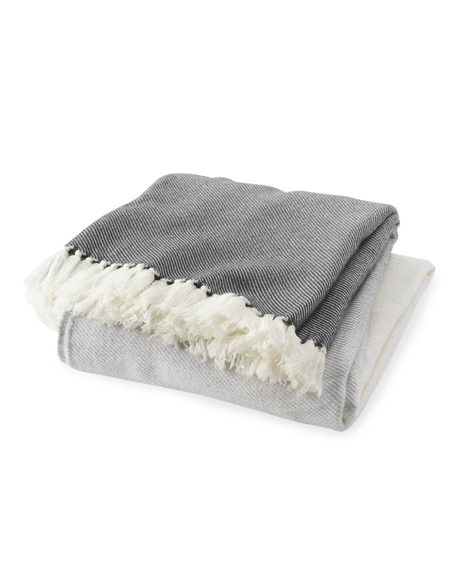 Image 1 of 1: Palermo Ombre Fringe Throw Blanket
