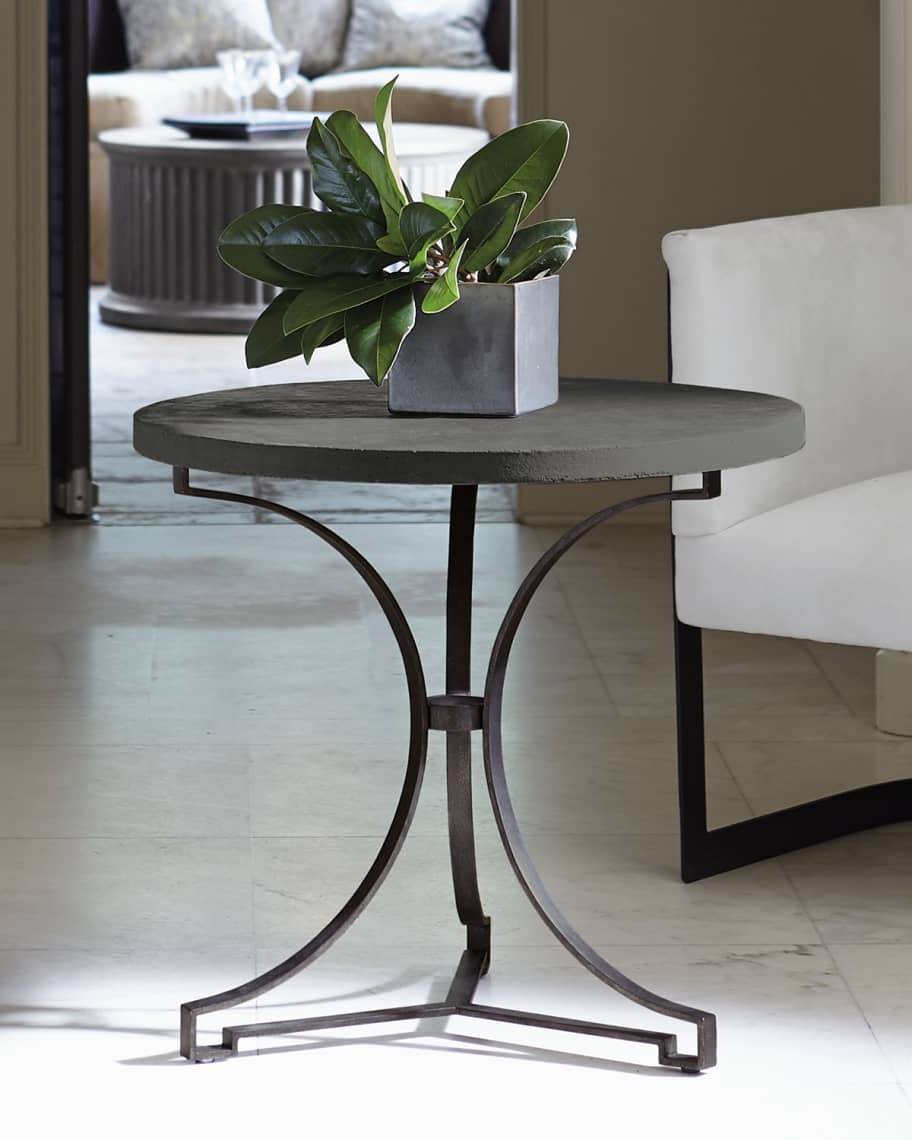 Bernhardt Canyon Ridge Round Metal Side Table Horchow