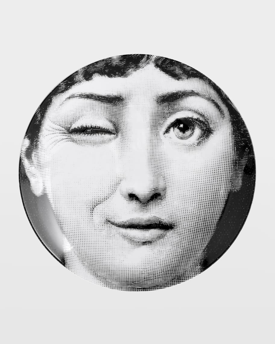 Fornasetti Tema E Variazioni n. 130 Winking Face Wall Plate | Horchow