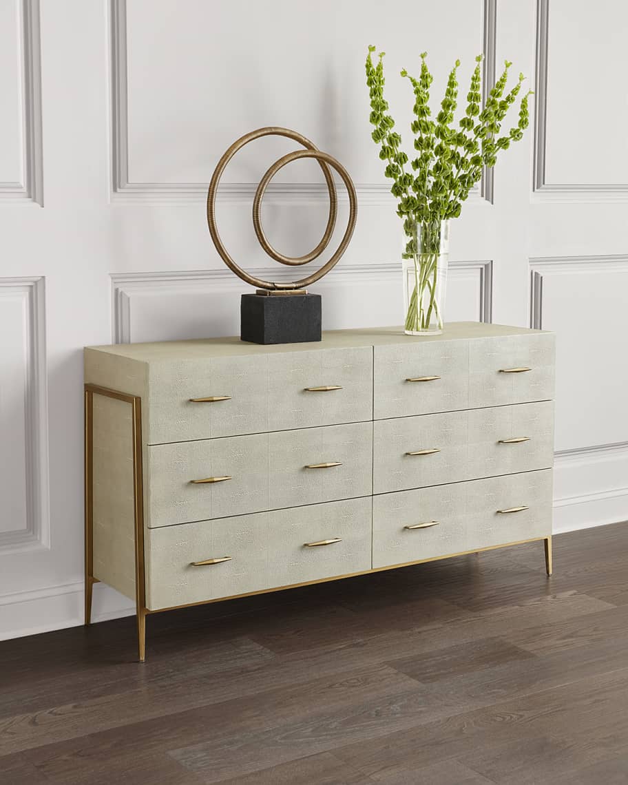 Shagreen dresser store 6 drawer