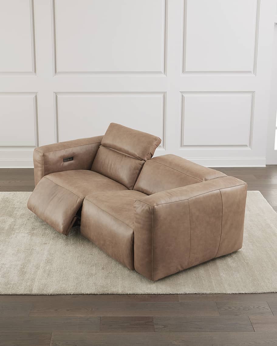Bernhardt Cosmo Leather Power Motion, Cosmo Leather Power Motion Reclining Sofa Set