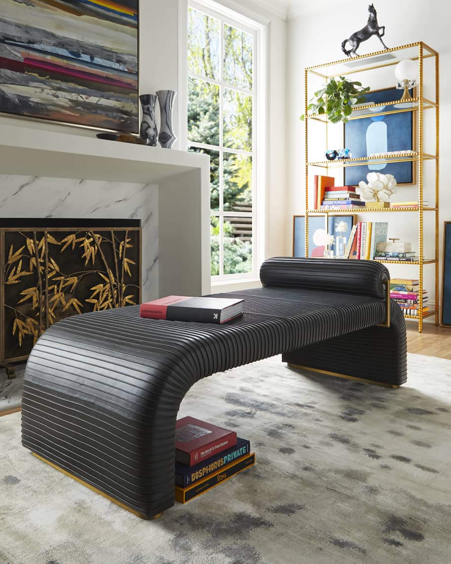 Image 2 of 2: Cade Leather Daybed