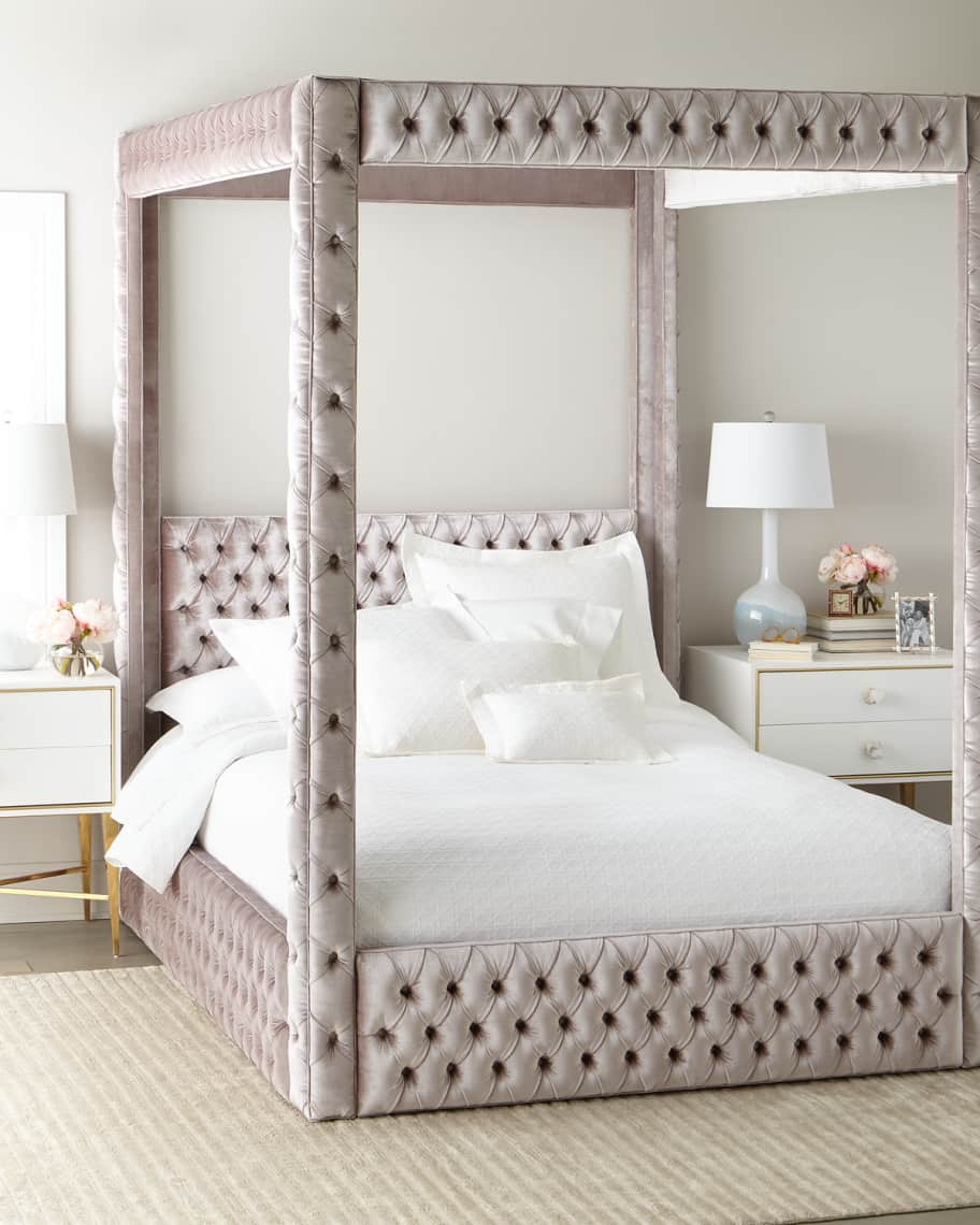 Haute House Astrid King Canopy Bed And, Lauren King Metal Canopy Bed
