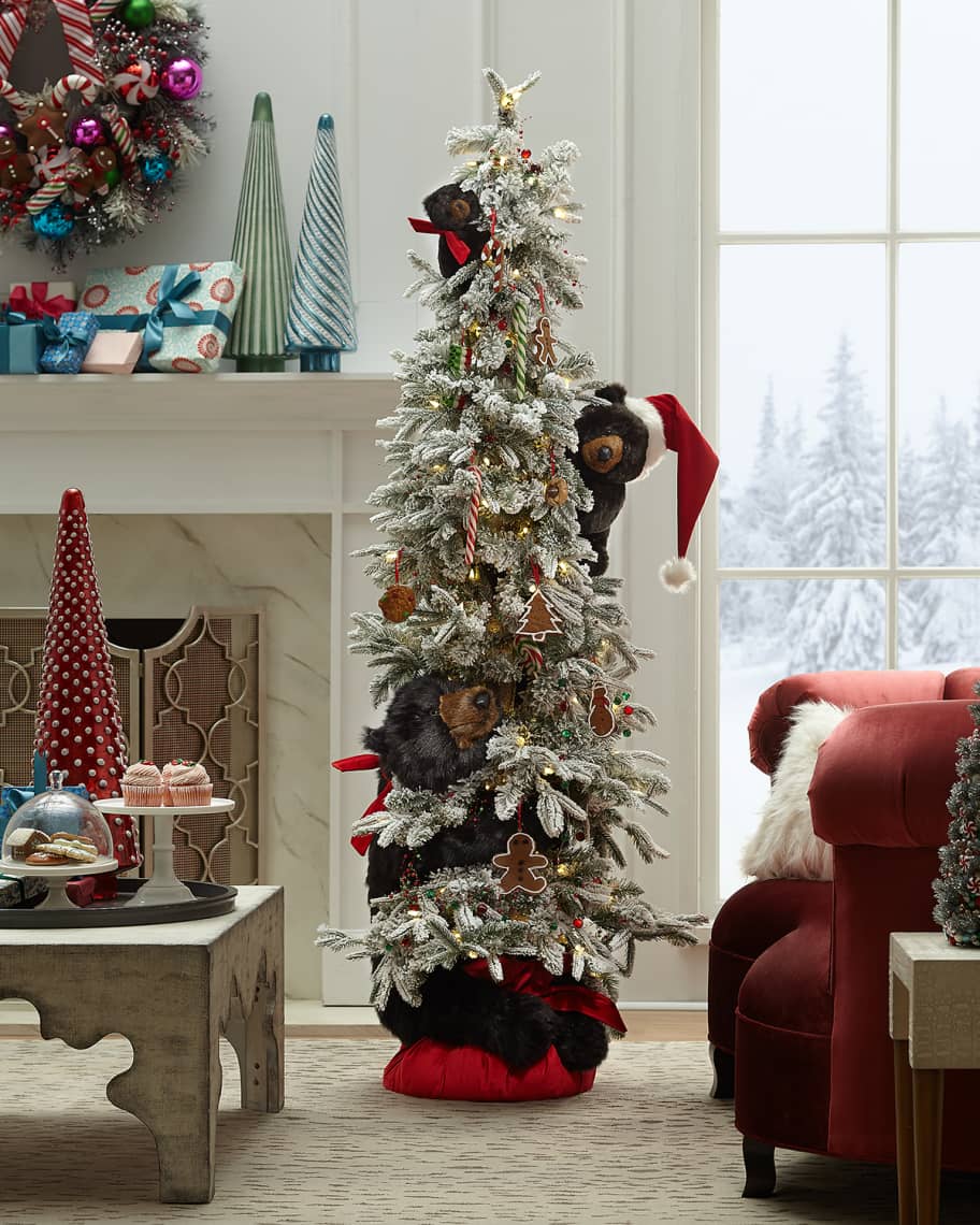 Image 1 of 1: Sweets Trio Lighted Christmas Tree with Plush Bears, 72"
