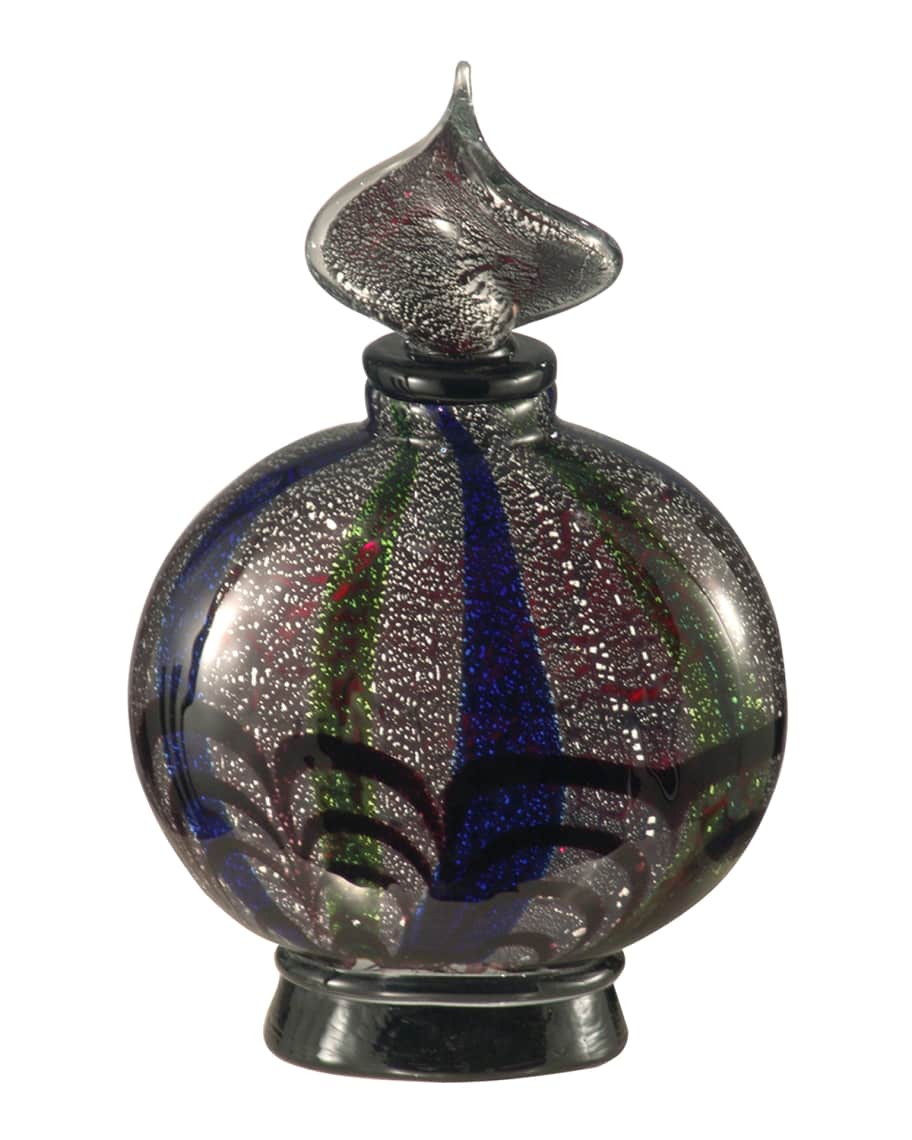 Image 2 of 2: Black Widow Hand-Blown Art Glass Perfume Bottle