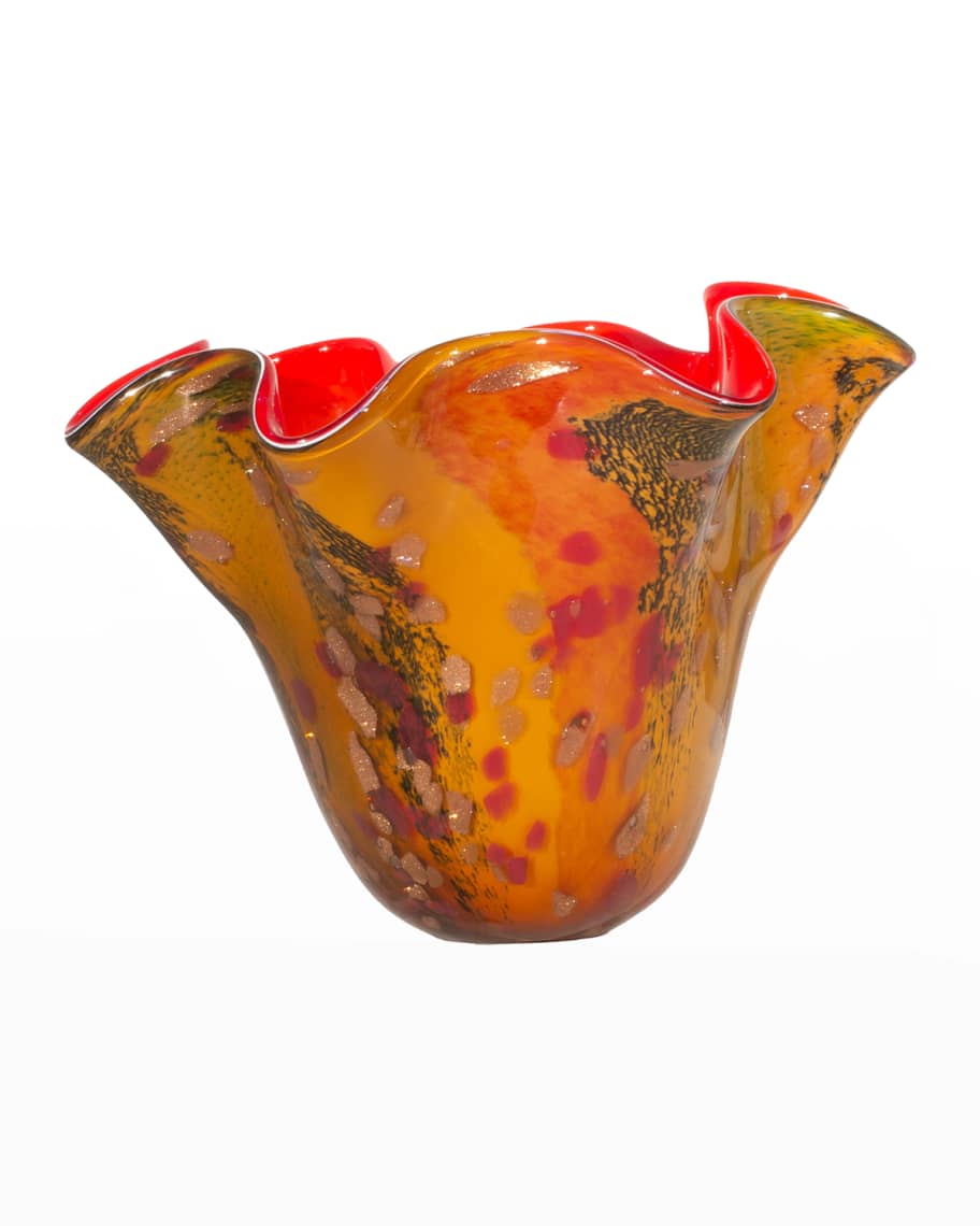 Image 1 of 1: Tobias Ruffle Art Glass Bowl