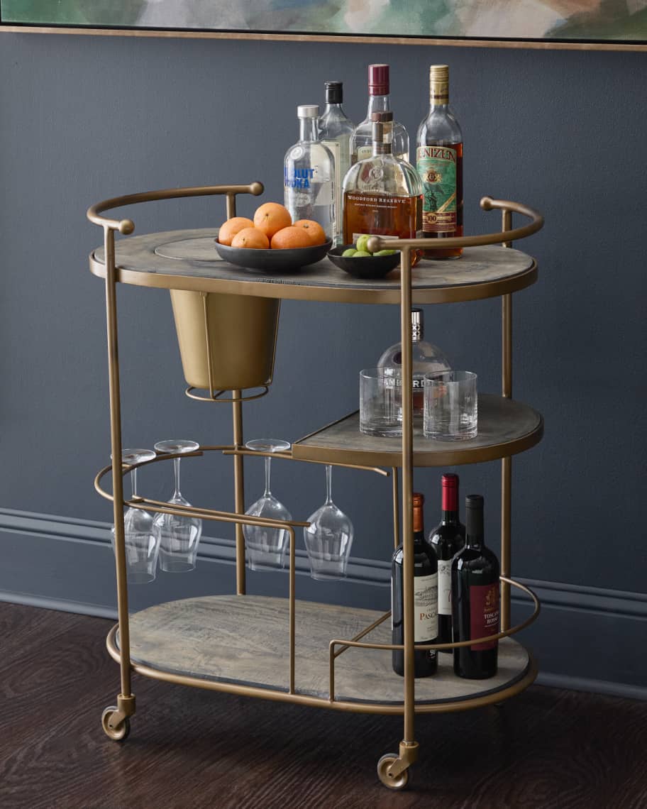Image 2 of 4: Tamara Art Deco Bar Cart