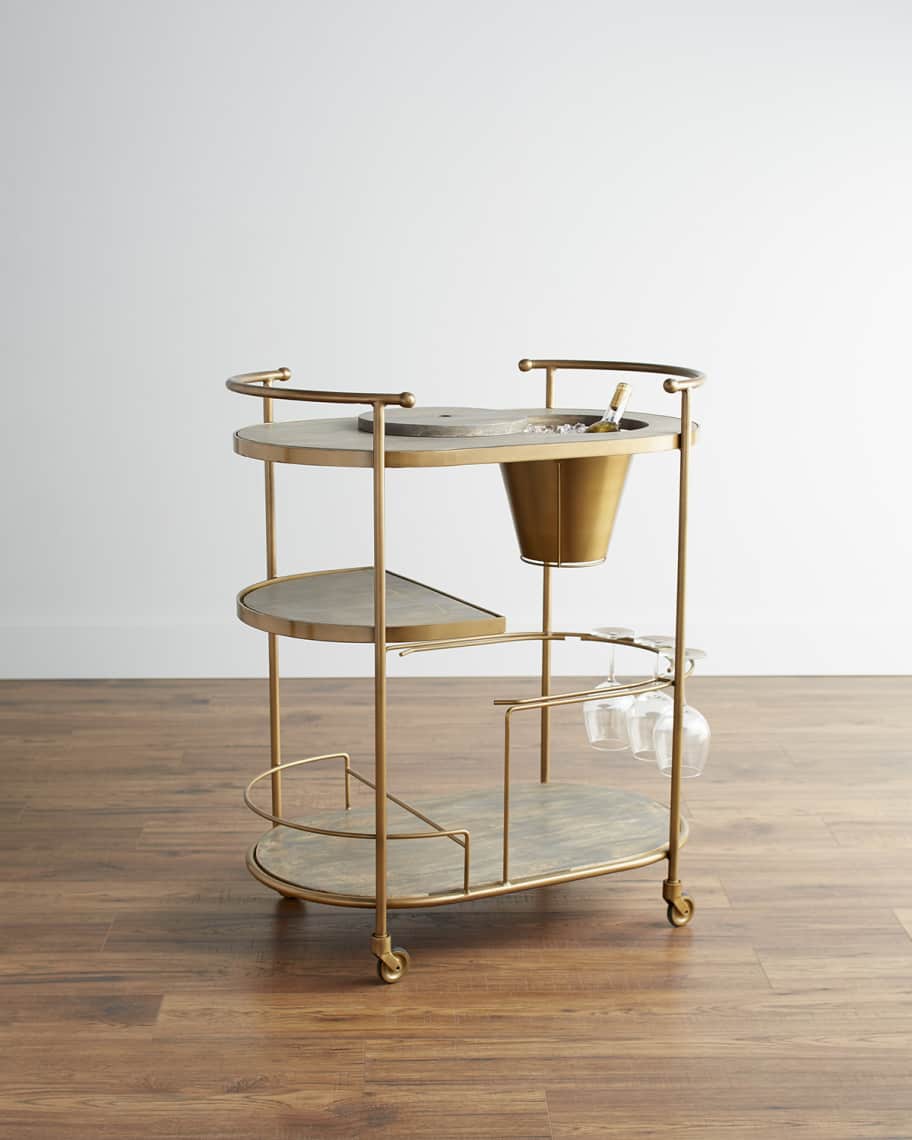 Image 1 of 4: Tamara Art Deco Bar Cart