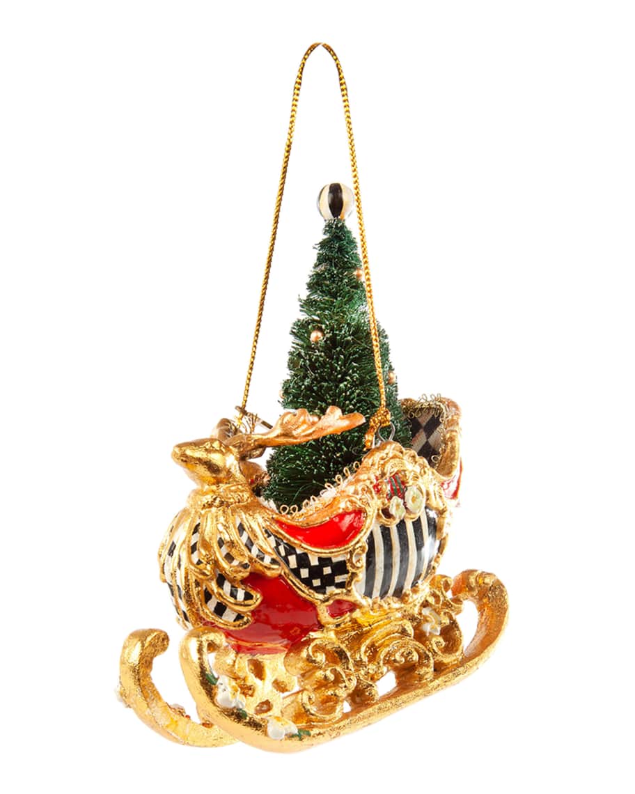 MacKenzieChilds Aberdeen Sleigh Ornament Horchow
