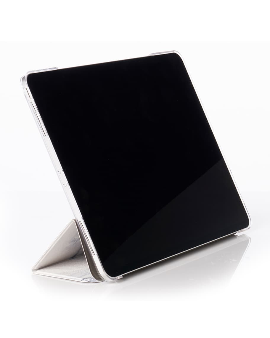 Image 2 of 4: Gray Marble 12.9" iPad Pro Case - 3rd Generation