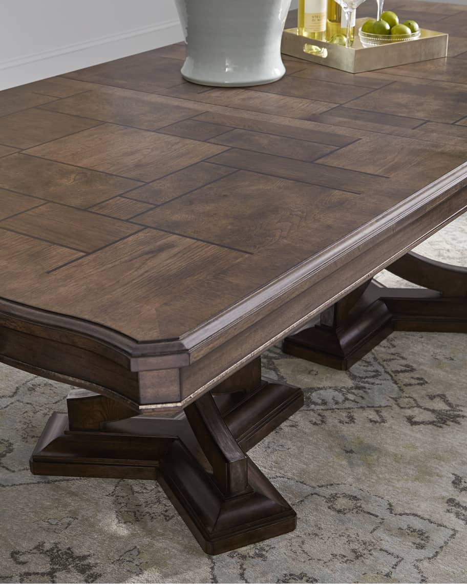 Image 2 of 3: Noah Double Pedestal Dining Table