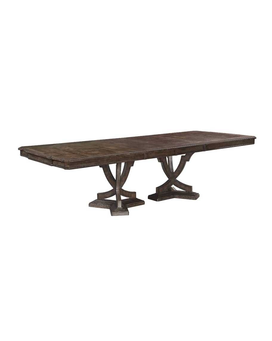 Image 3 of 3: Noah Double Pedestal Dining Table