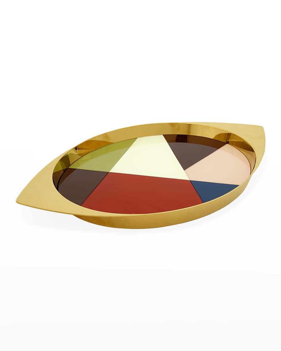 【2024年製 新品】 Harlequin Adler Jonathan Fractal Tray Glass 小物入れ