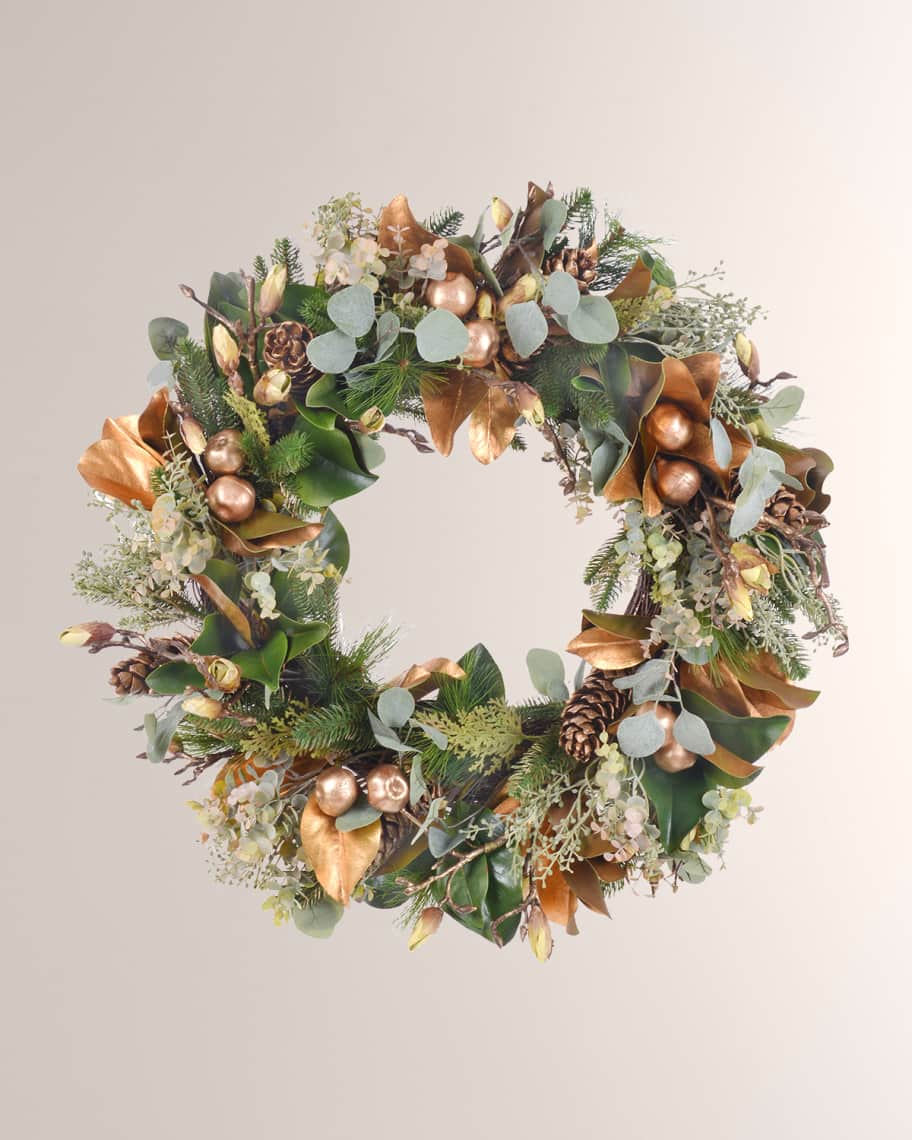Image 1 of 1: Golden Mix Combo Wreath 32"
