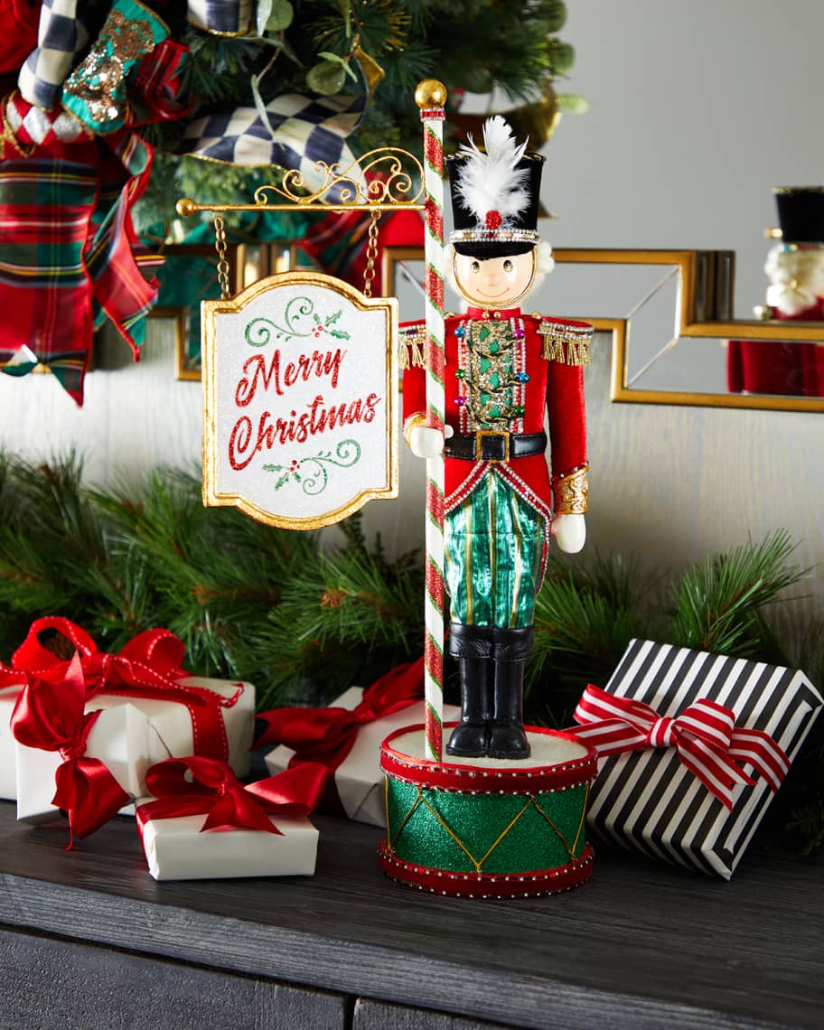 Katherine's Collection Nutcracker with Holiday Sign Horchow