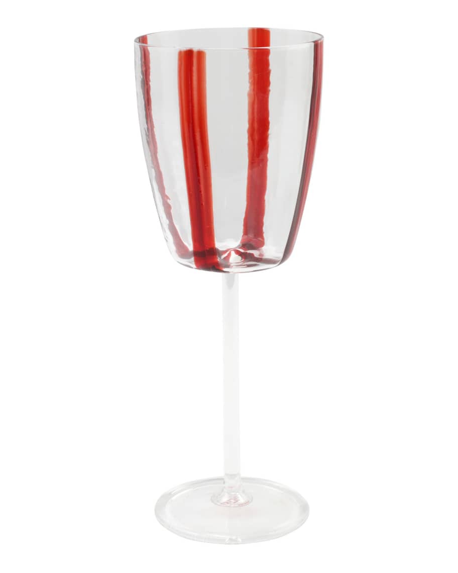 Image 1 of 1: Stripe Red Wine Glass