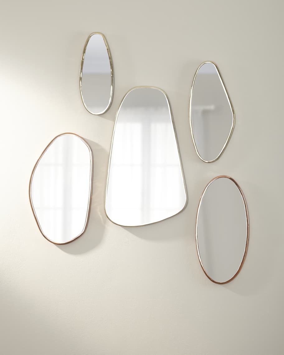 Global Views Shaped Wall Mirrors Set Of 5, Shaped Wall Mirrors Set