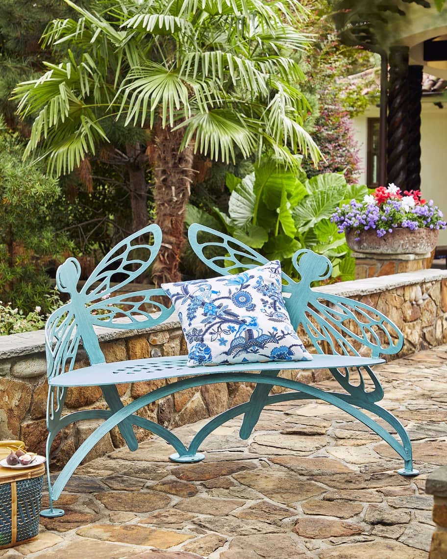 Dragonfly garden bench top
