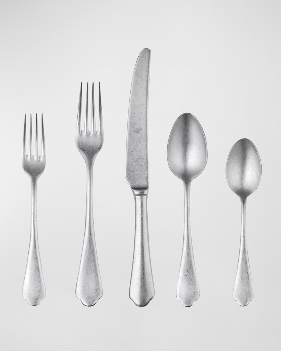 Image 1 of 2: Dolce Vita Pewter 20-Piece Flatware Set