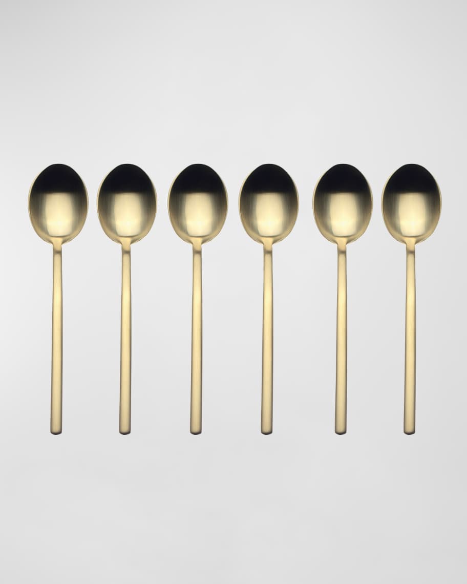 Image 1 of 1: Due Ice Oro 6-Piece Coffee Spoon Set