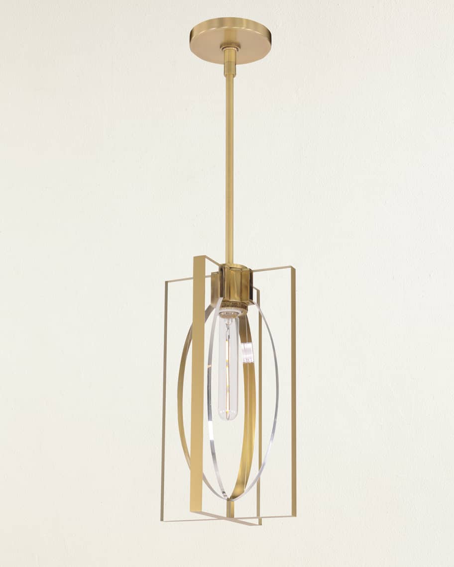 Image 1 of 1: Genesis Single-Light Antique Brass Pendant