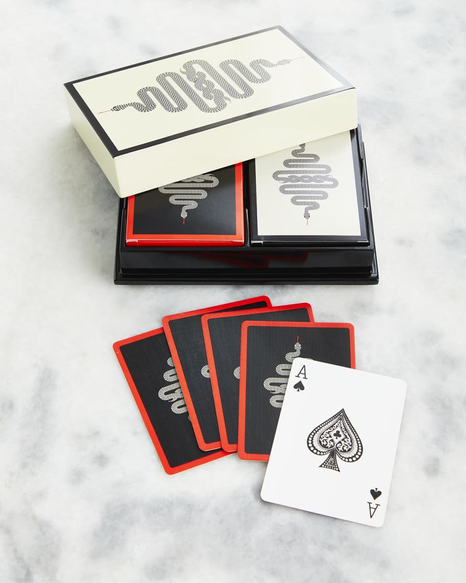 Jonathan Adler Snake Lacquer Card Set | Horchow