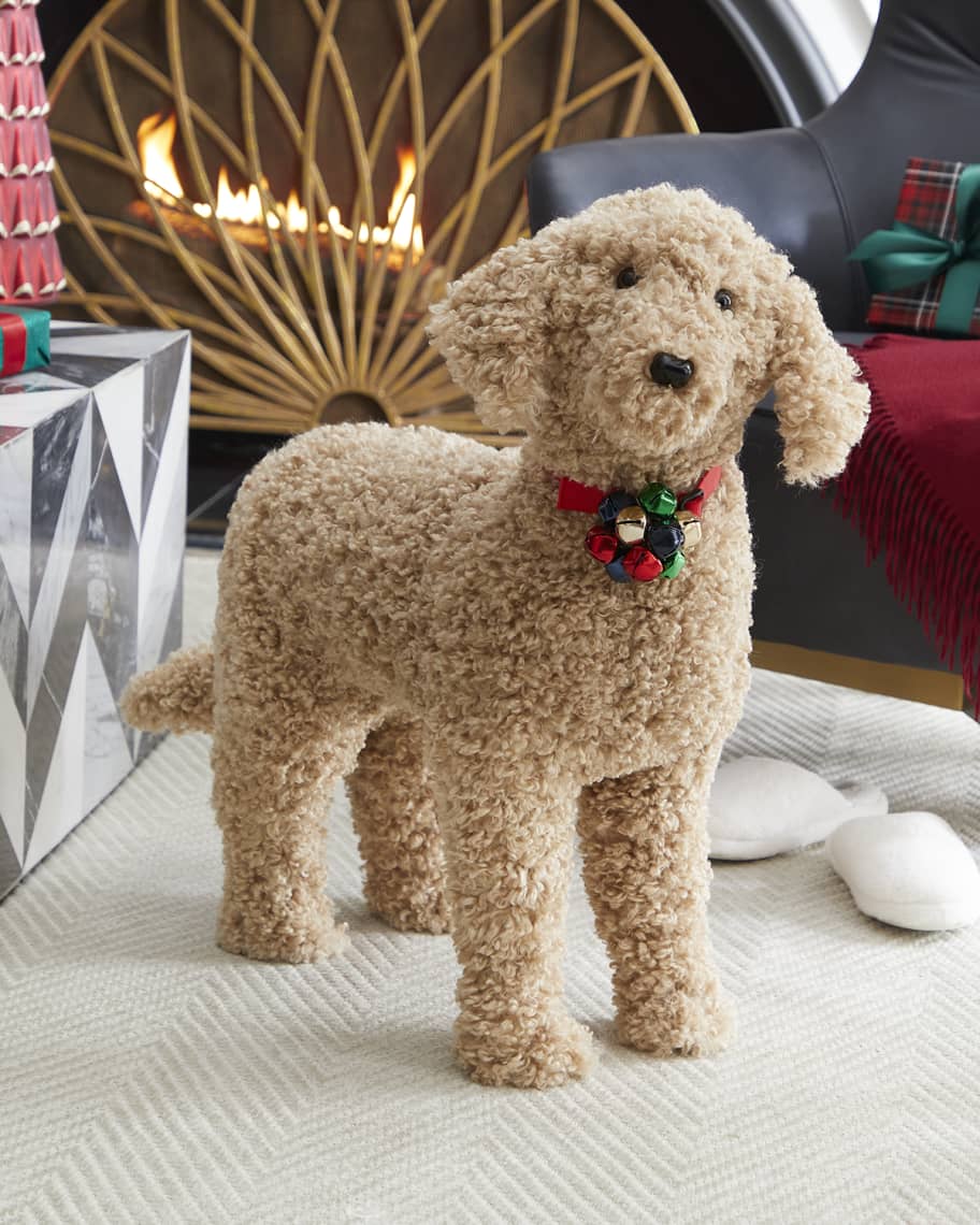 Ditz Designs By The Hen House Golden Doodle Christmas Footrest Horchow