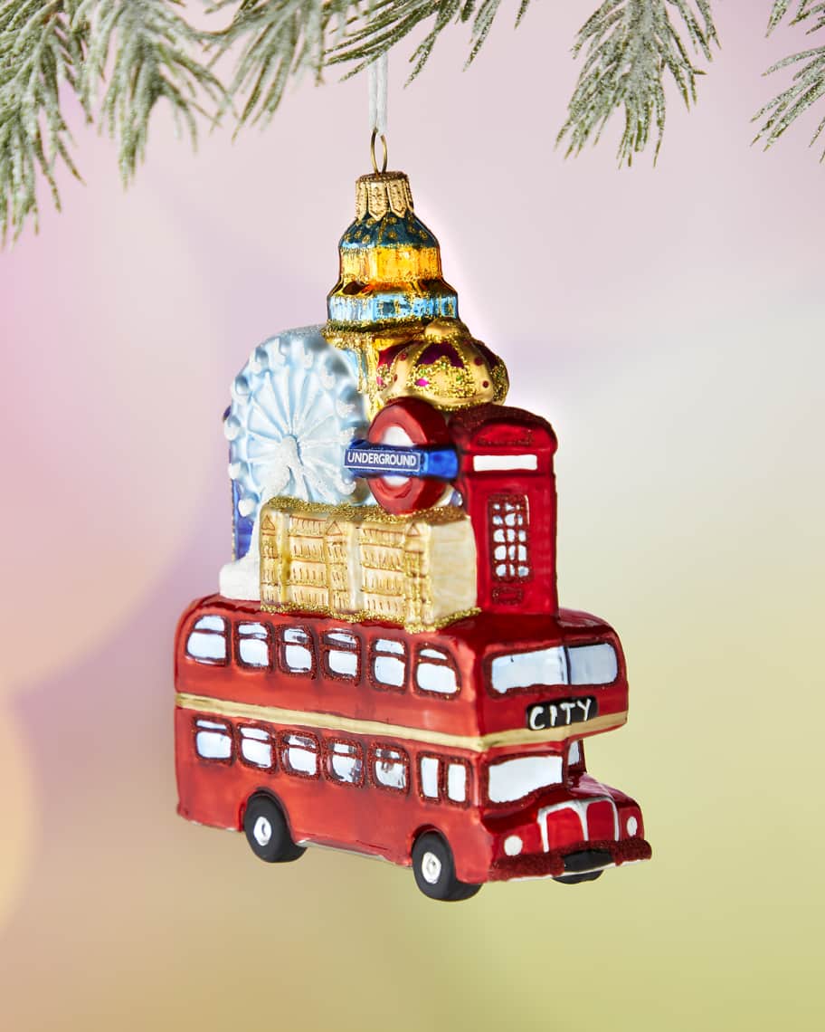 Neiman Marcus London Bus Christmas Ornament