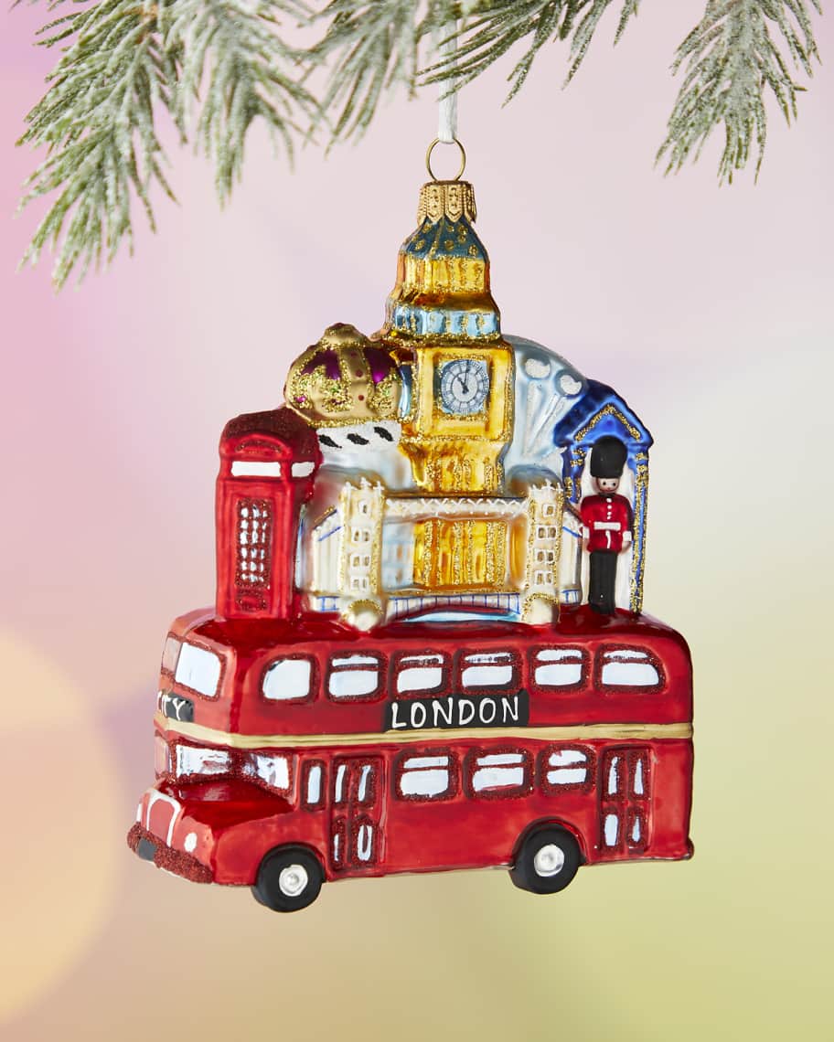 Neiman Marcus London Bus Christmas Ornament