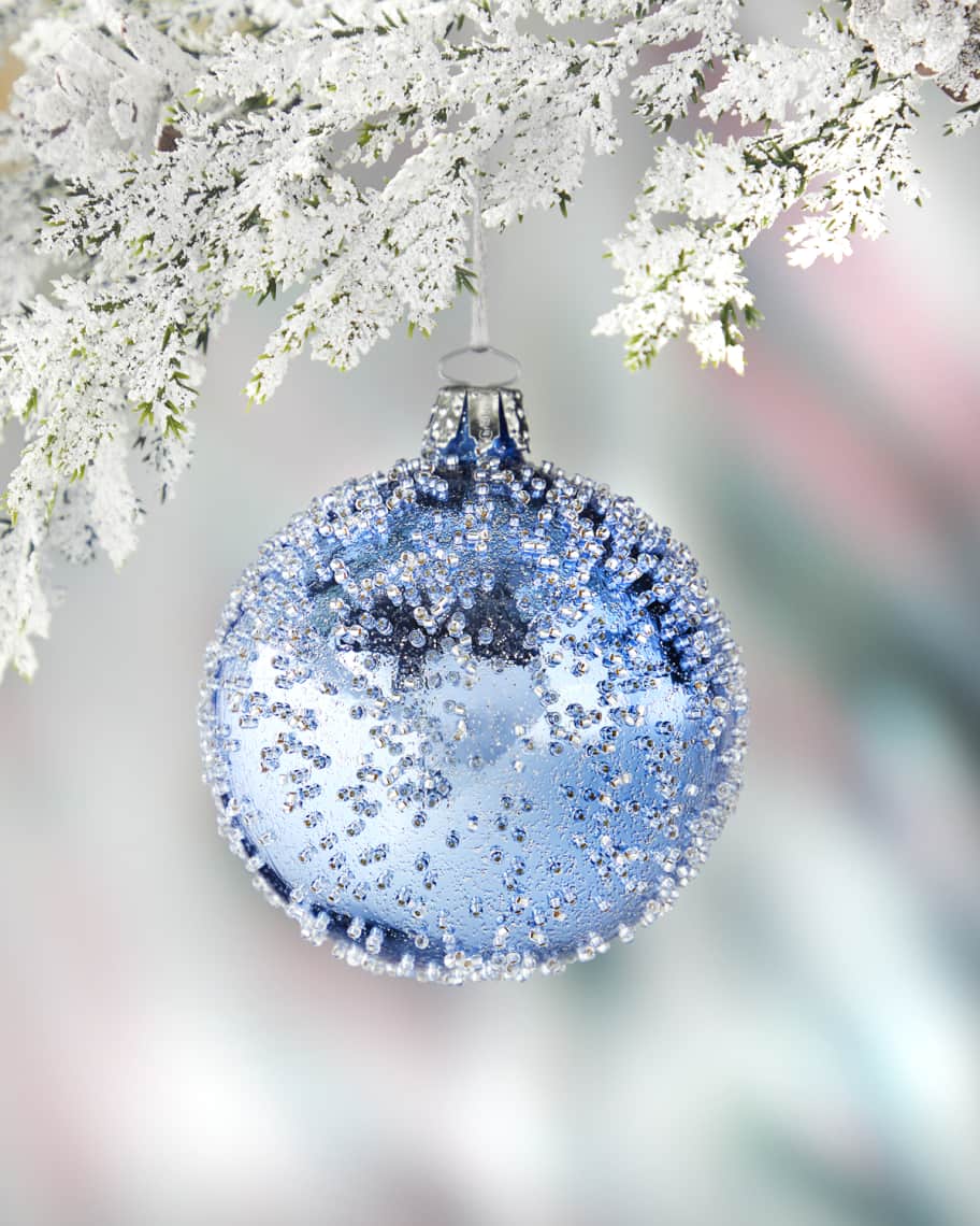 Shiny christmas ornament reflection