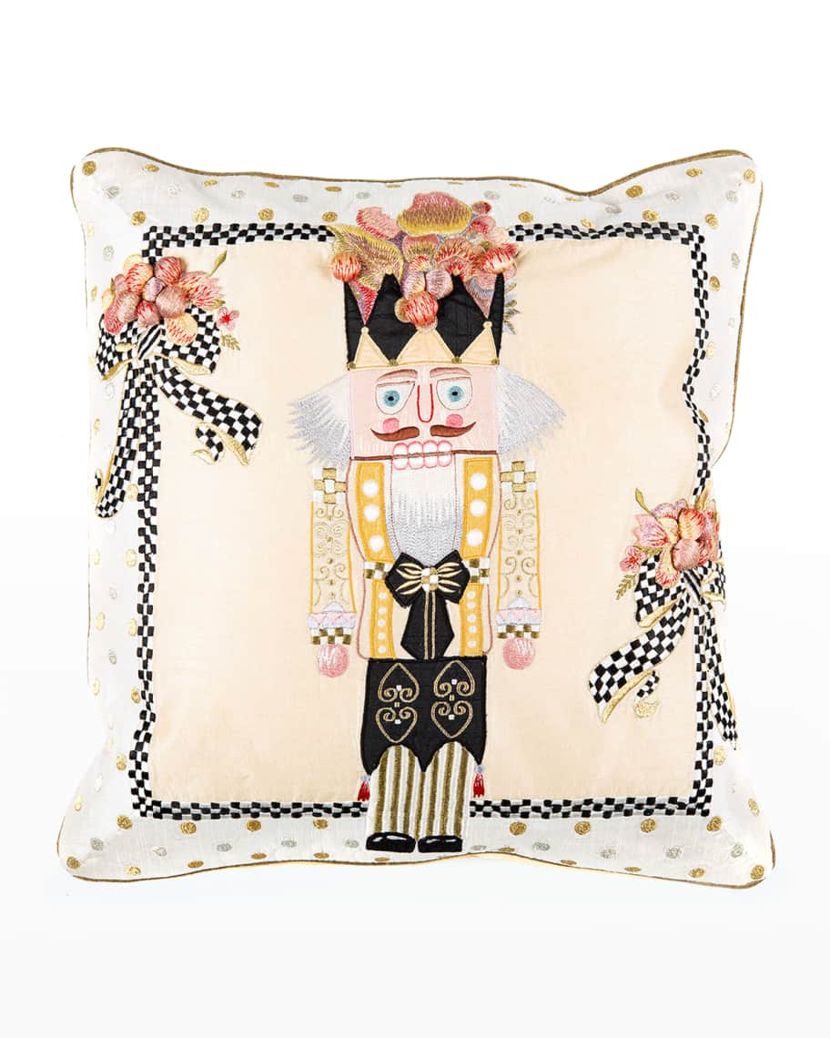 MacKenzieChilds Della Robbia Nutcracker Pillow Horchow