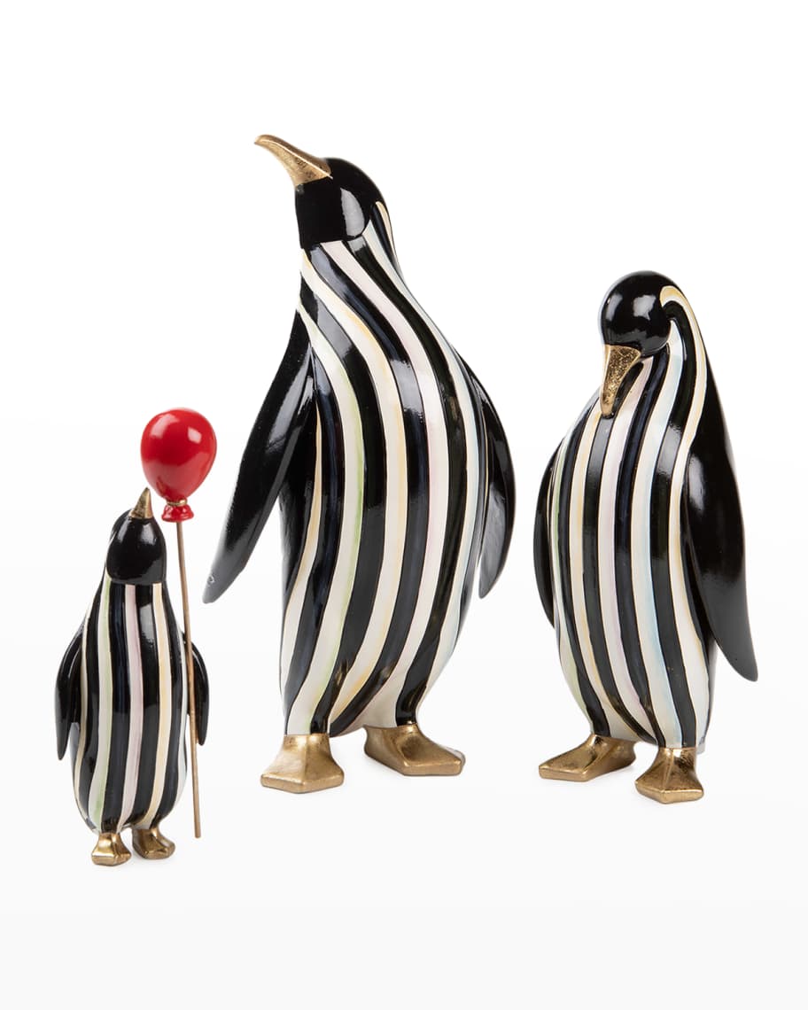 MacKenzieChilds Checkmate Penguins, Set of 3 Horchow