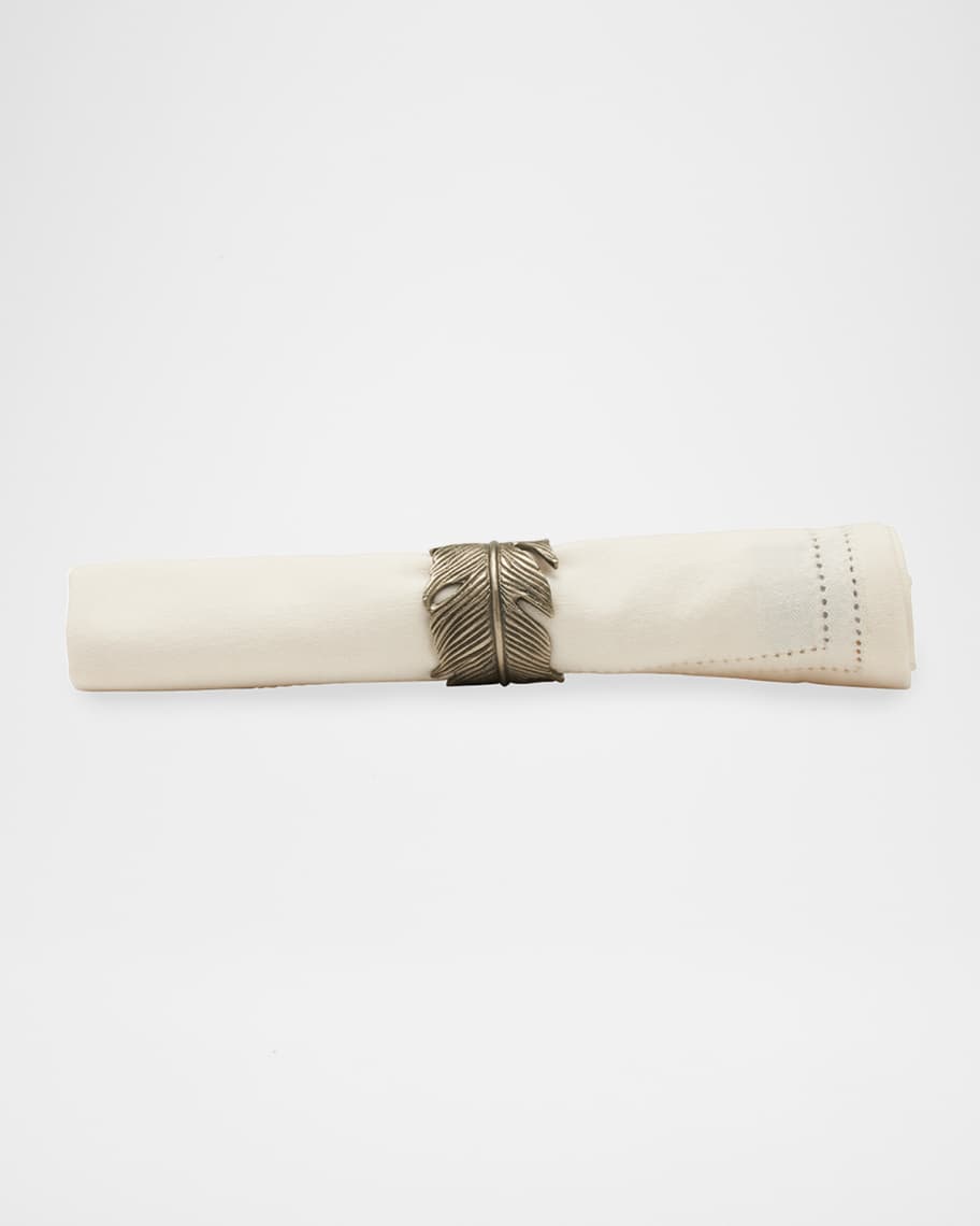 Image 2 of 3: Neela Pewter Napkin Rings, Set of 4