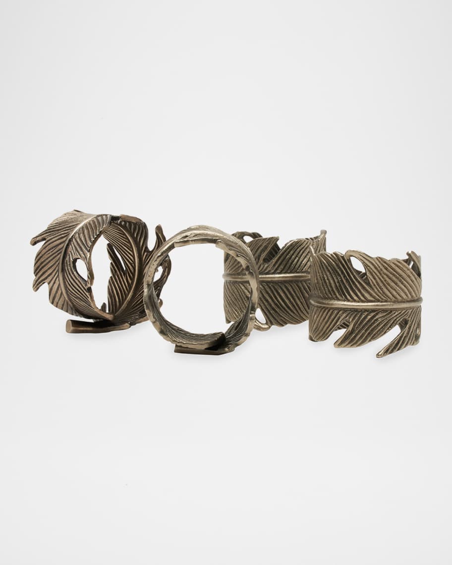 Image 3 of 3: Neela Pewter Napkin Rings, Set of 4