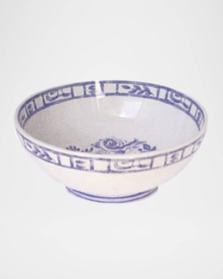 Image 2 of 2: Oiseau Blue & White Cereal Bowl