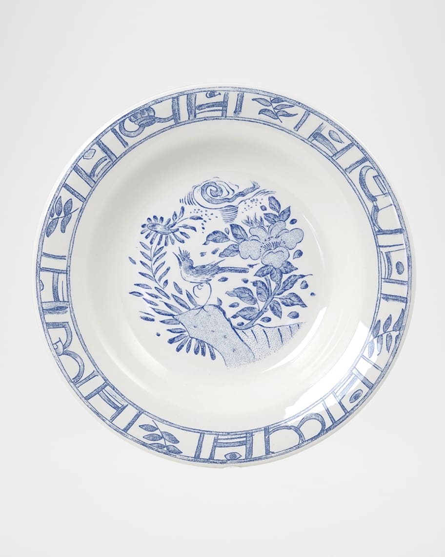 Image 1 of 2: Oiseau Blue & White Cereal Bowl
