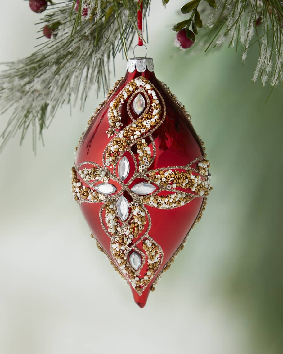 Jim Marvin Jewel Finial 6 Christmas Ornament Horchow