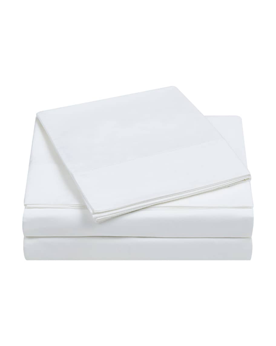 Image 1 of 2: 400-Thread Count Percale King Pillowcase Set, White