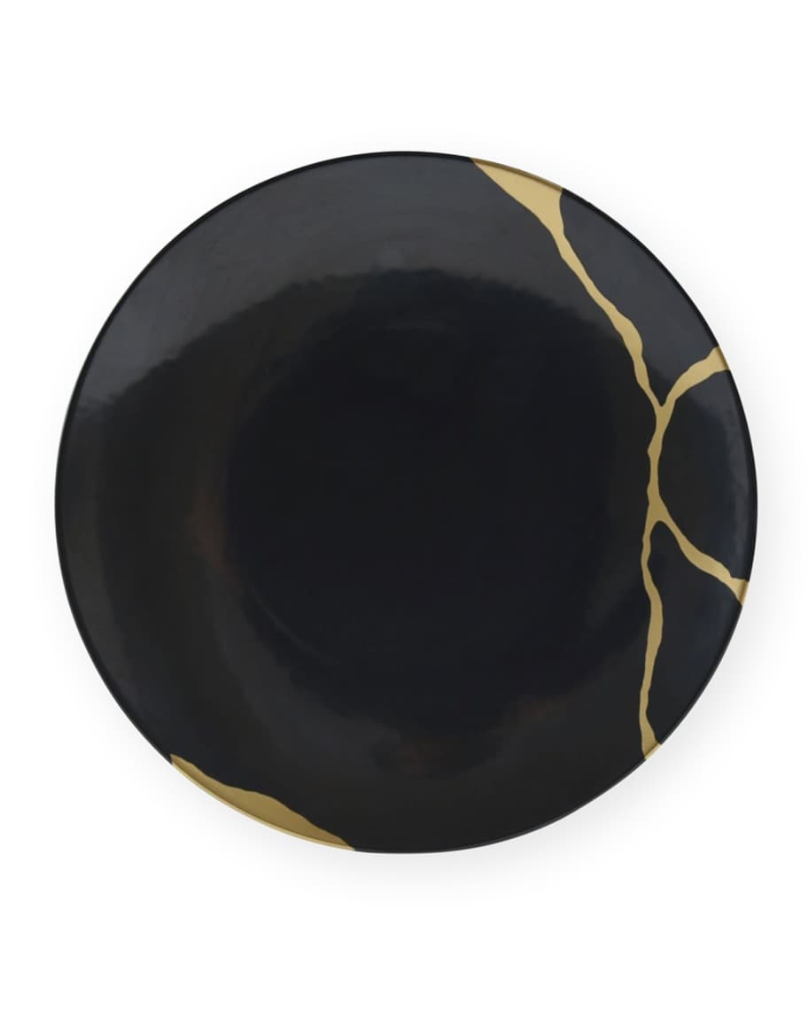 Image 1 of 1: Kintsugi Charbon Coupe Salad Plate, 8.3"