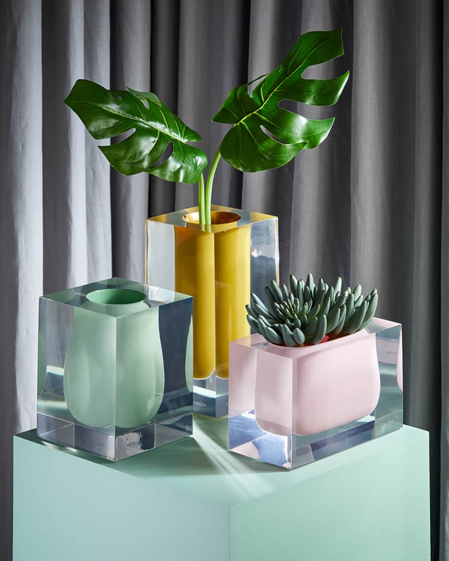 JONATHAN ADLER BEL AIR　透明な花瓶 イエロー JONATHAN ADLER BEL AIR 透明な花瓶 イエロー Jonathan Adler