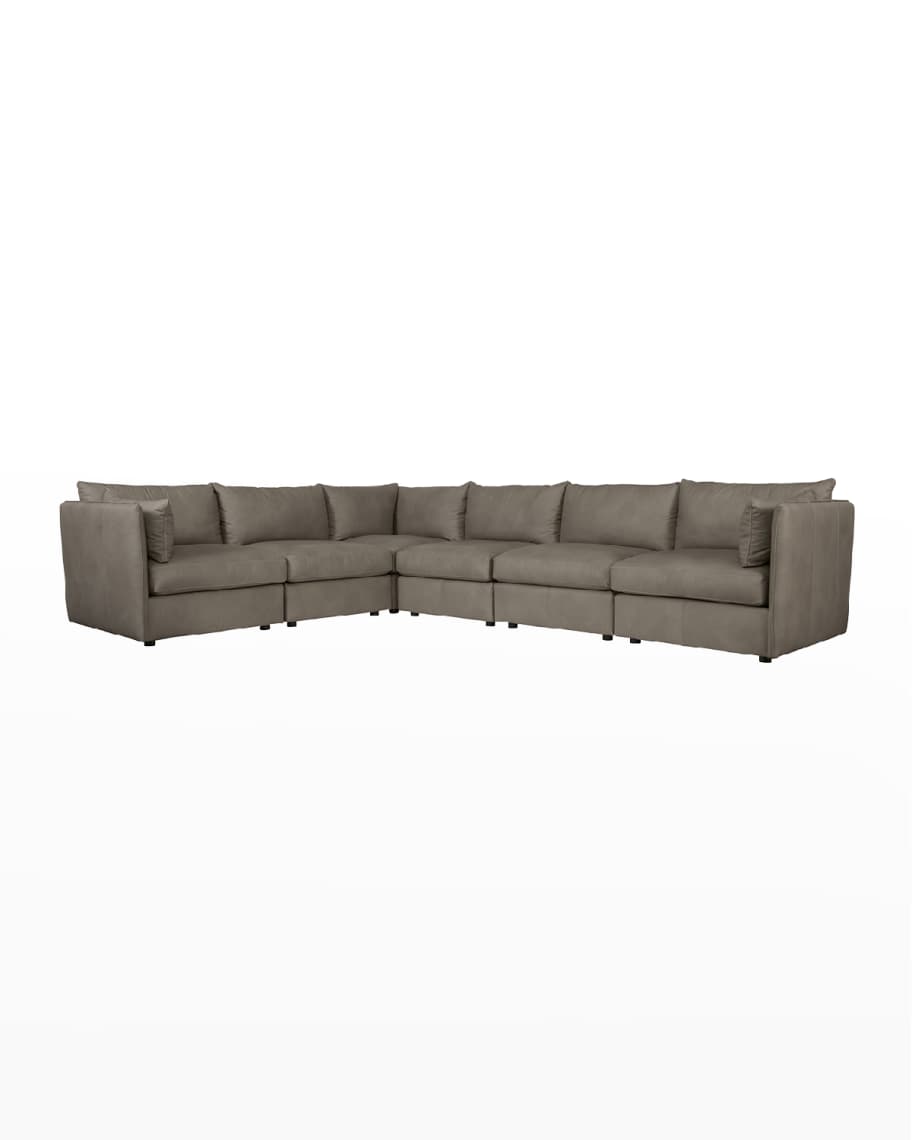 Bernhardt Preston 6Piece Modular Leather Sectional