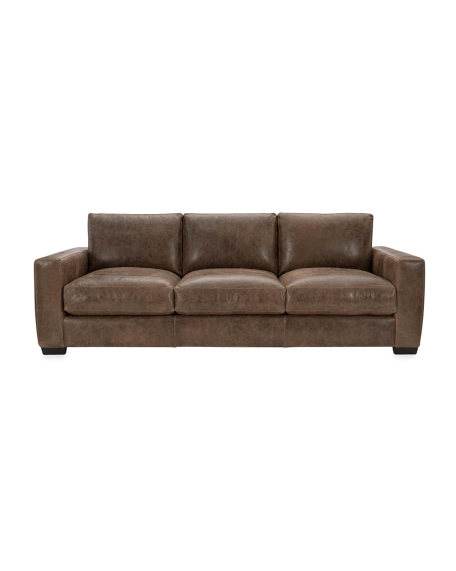 Image 2 of 4: Dawkins 94" Leather Sofa