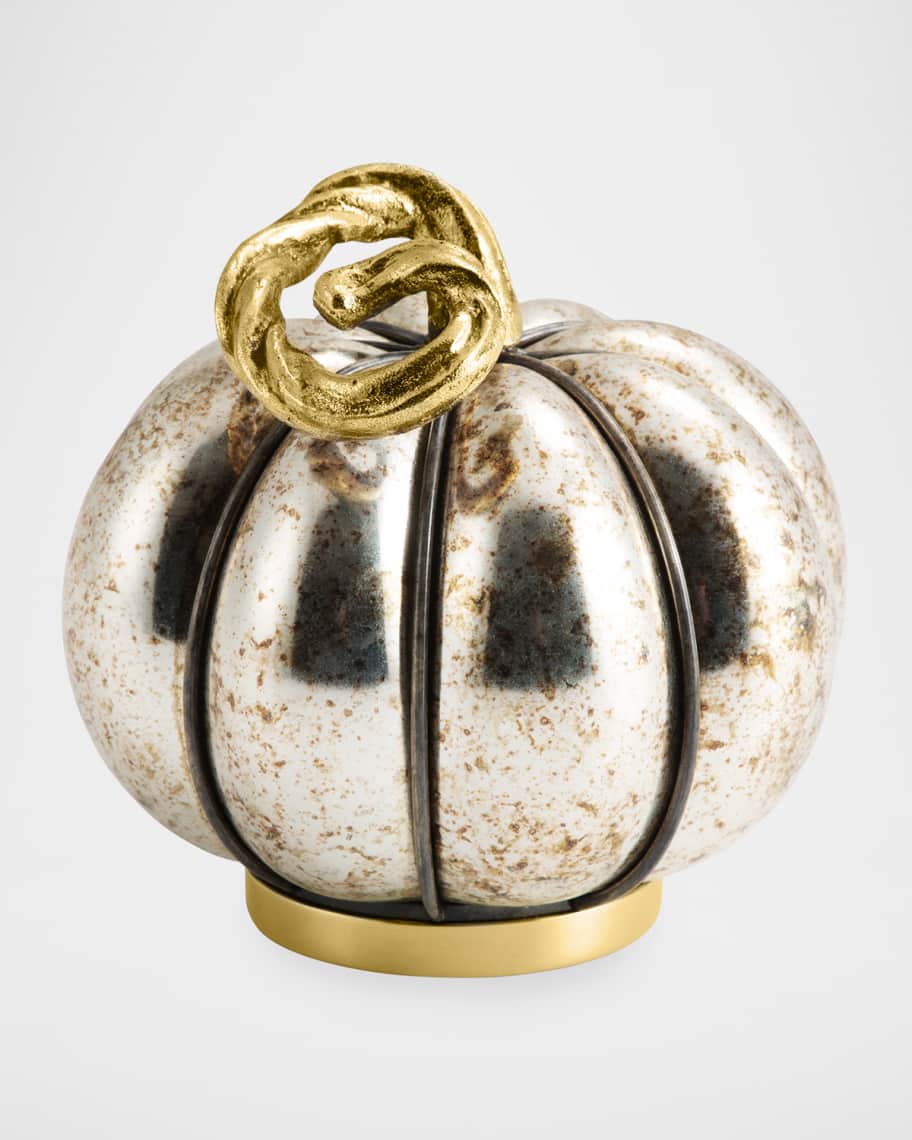 Image 1 of 5: Glass Pumpkin Decor -  Small