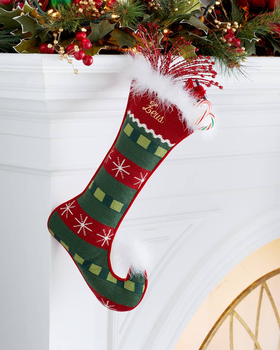C & F Enterprises Jester Snowflakes Stocking  Horchow