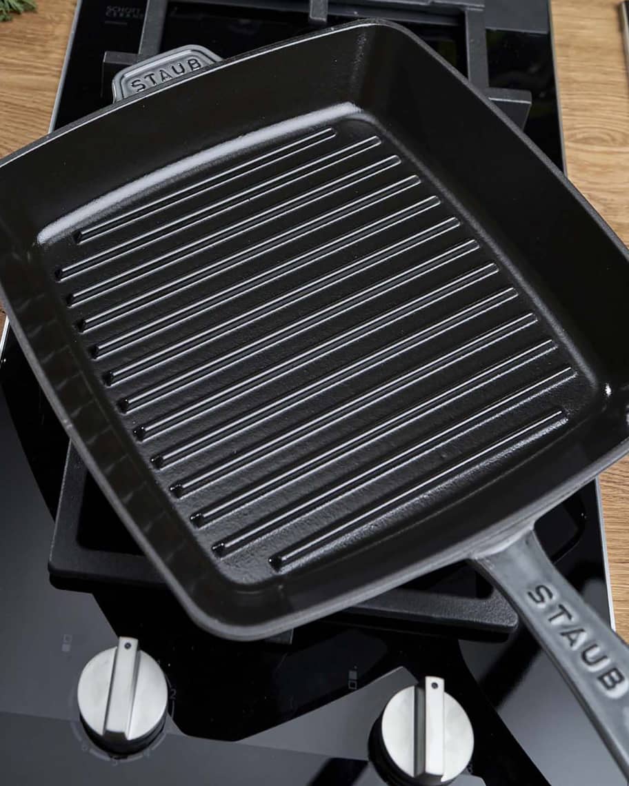 Image 2 of 4: Cast Iron 10-Inch Square Grill Pan