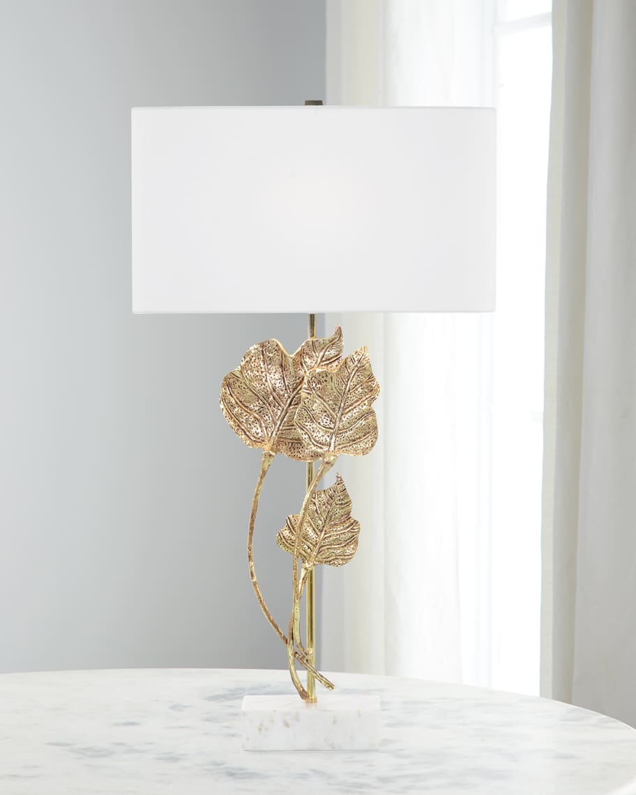 John Richard Collection Antique Gold Leaf Table Lamp Horchow