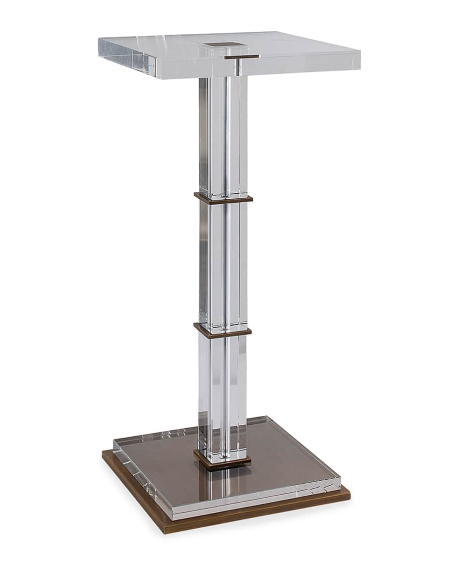 Image 2 of 2: Blake Brass & Crystal Accent Table