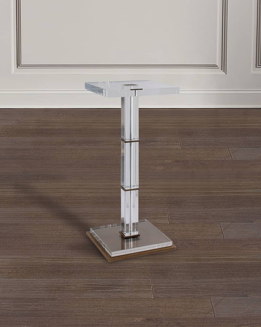 Image 1 of 2: Blake Brass & Crystal Accent Table
