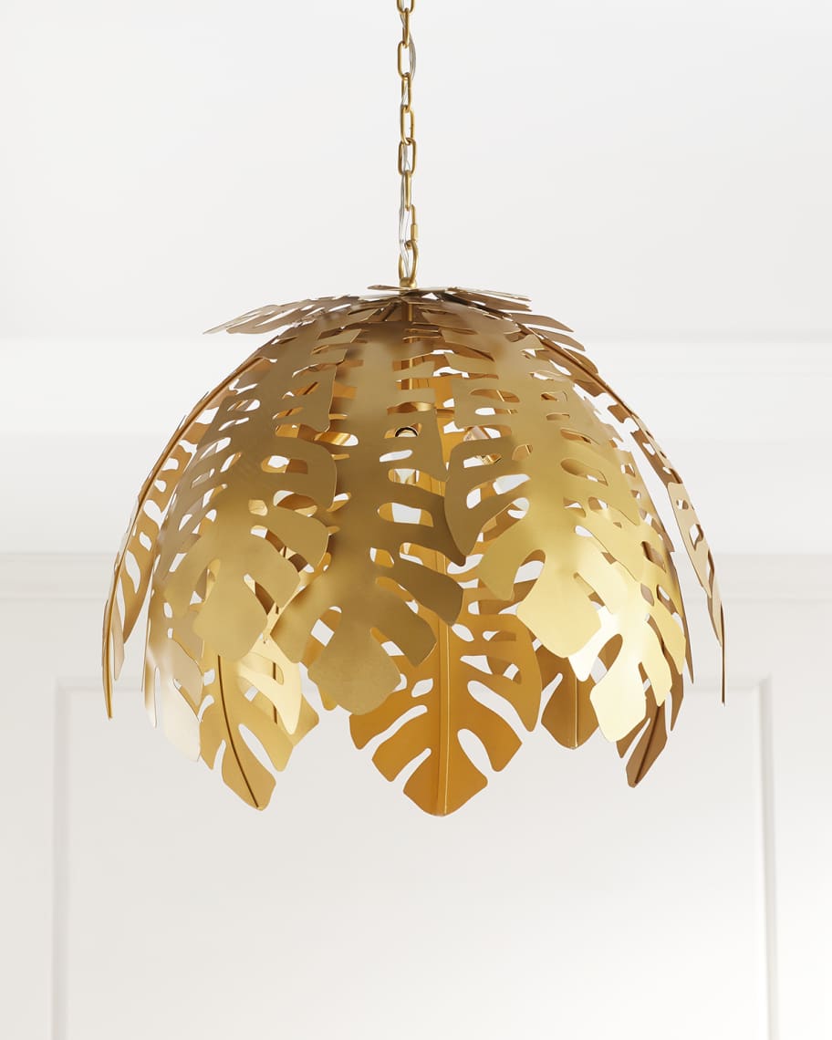 Gold leaf chandelier best sale